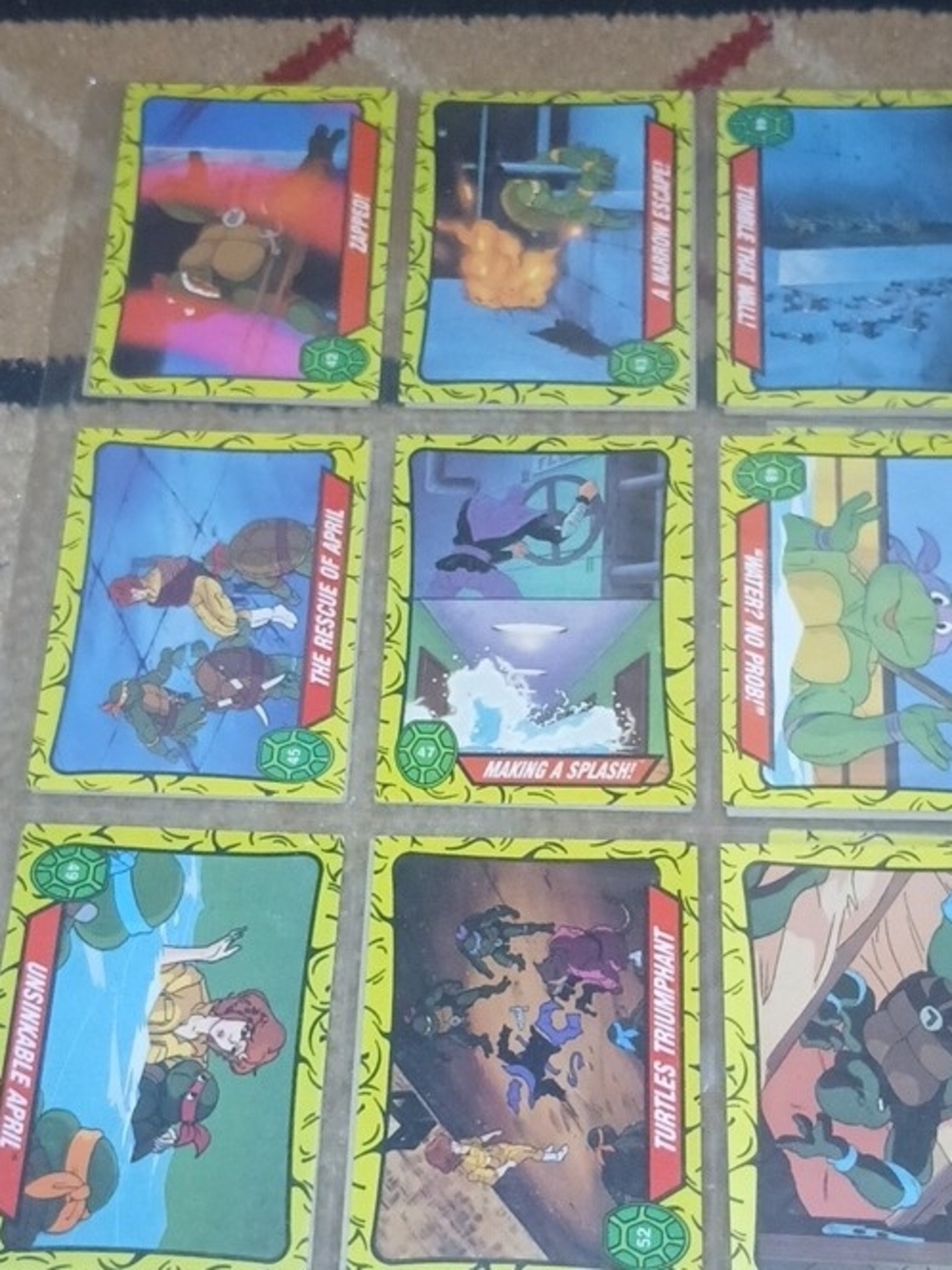 Topps Teenage Mutant Ninja Turtles Yellow Border Trading Cards